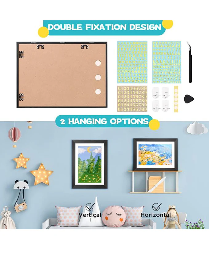 Kids Artwork Display Frame, 34 x 46cm Black - Image 3