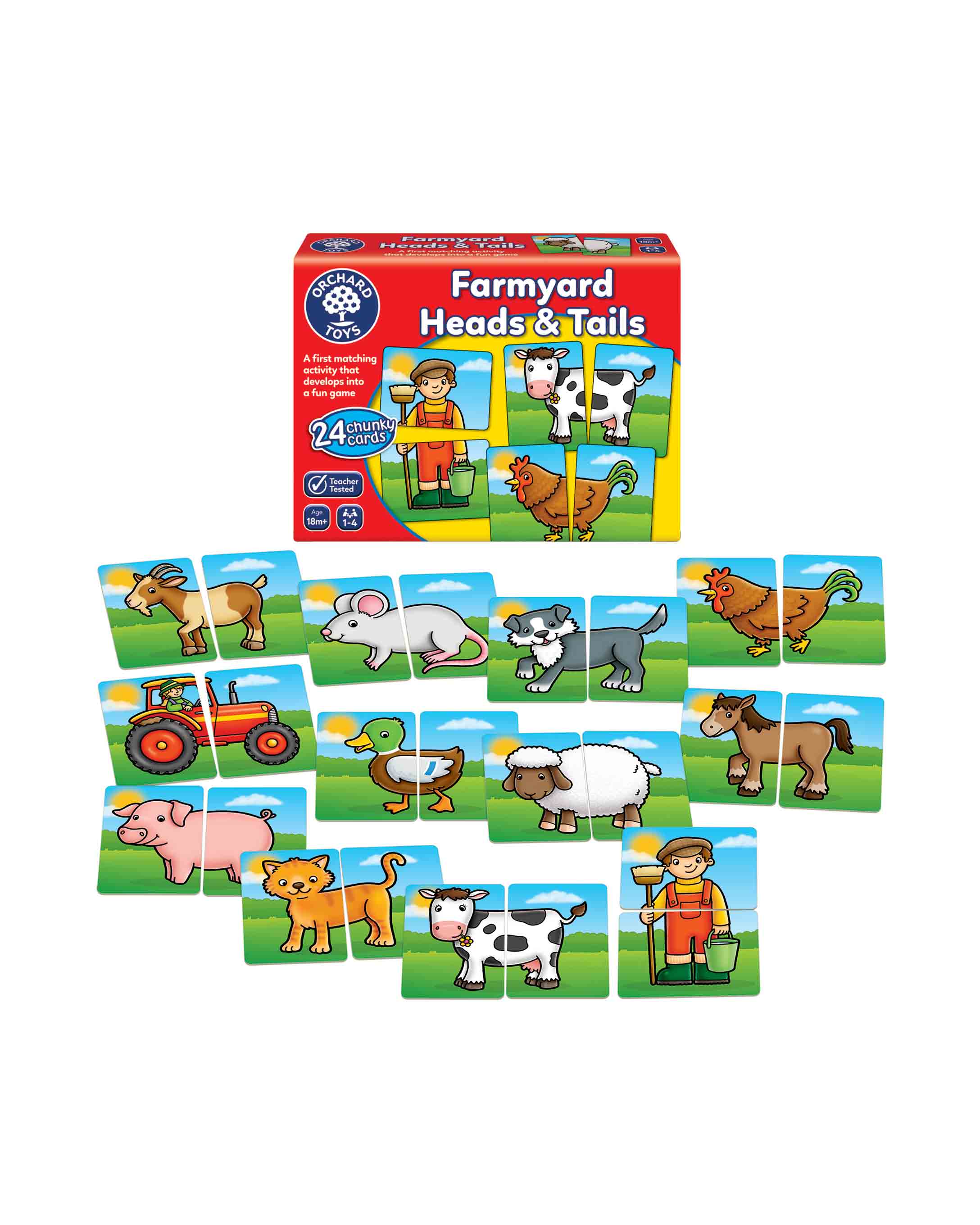 Kids Farmyard Head and Tail Matching Card Game Age 2+ - Image 3