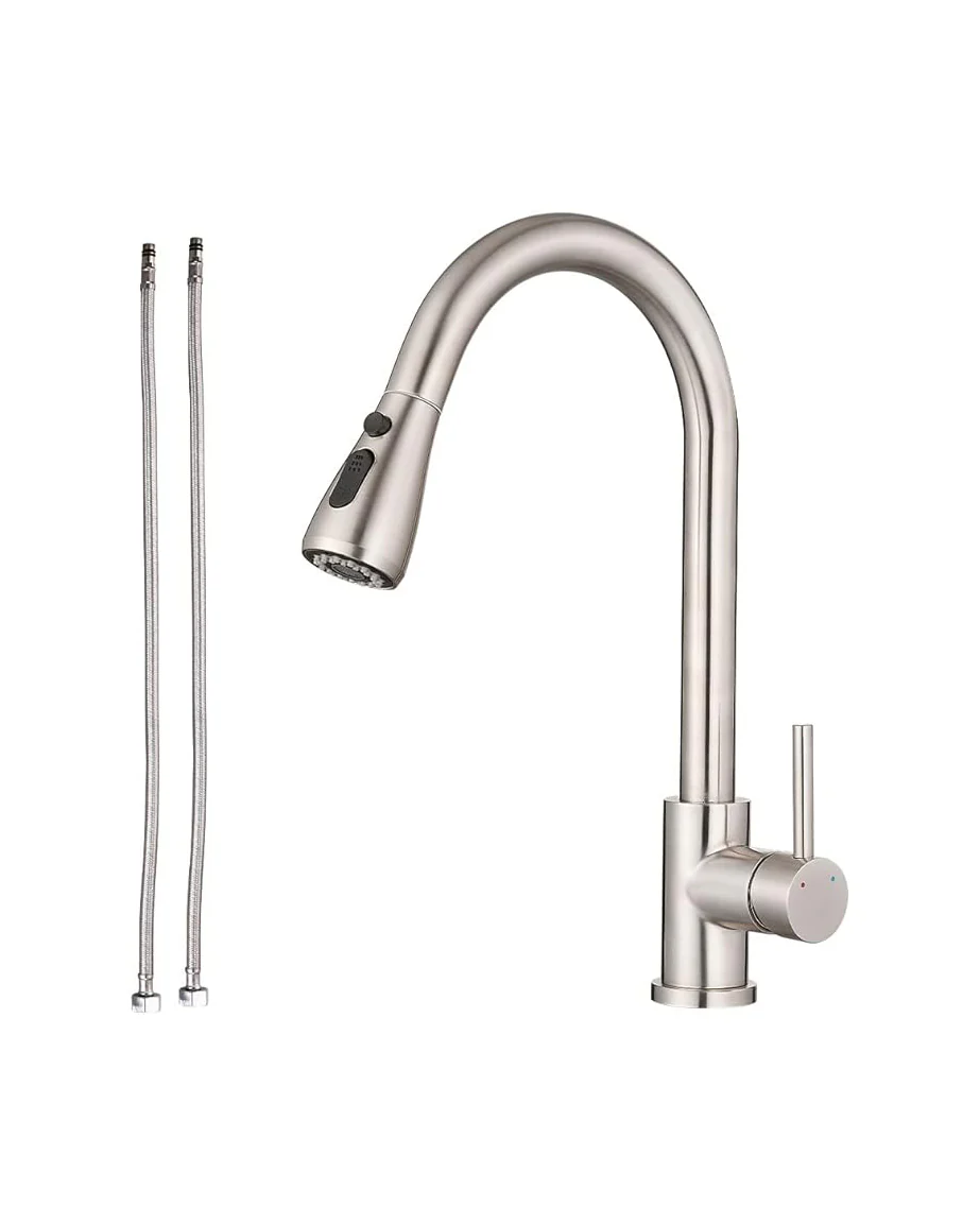 Kitchen Sink Mixer Tap  Pull Down 3 Function Sprayer