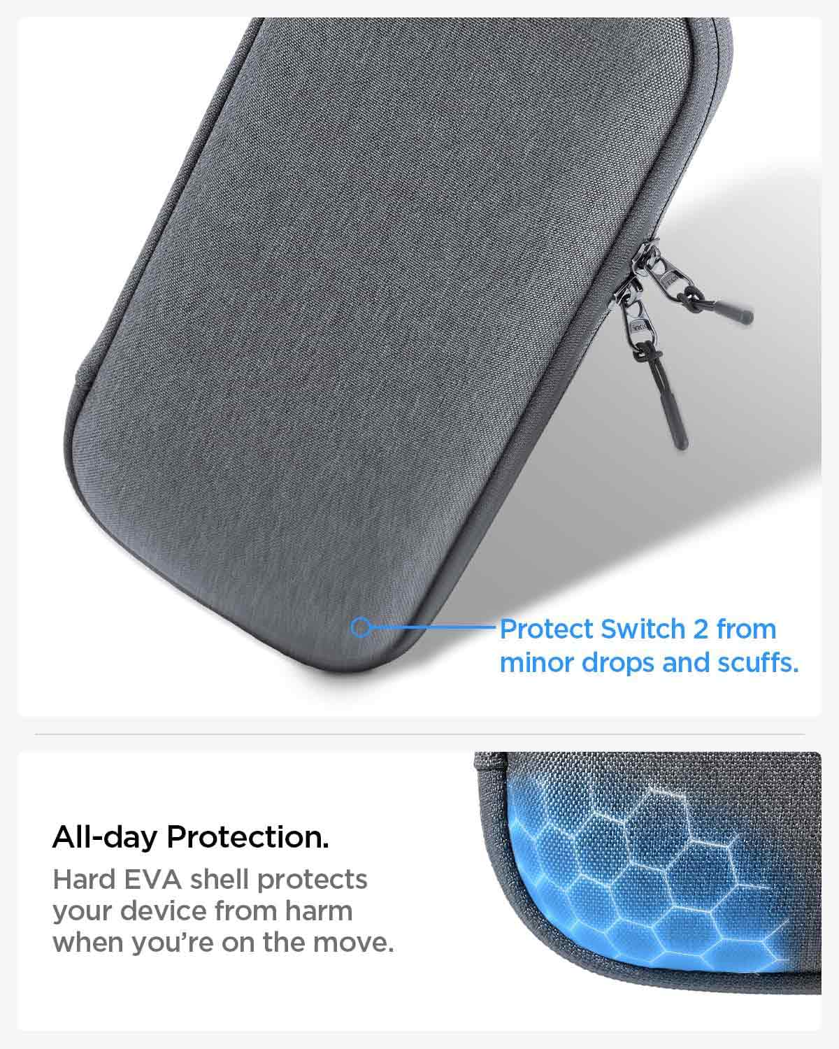 Klasden Compact Carrying Pouch for Nintendo Switch 2 Grey - Image 5