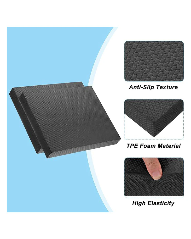Knee Pad for Fitness Non-Slip TPE Foam Pad Cushion Black 2 - Image 5