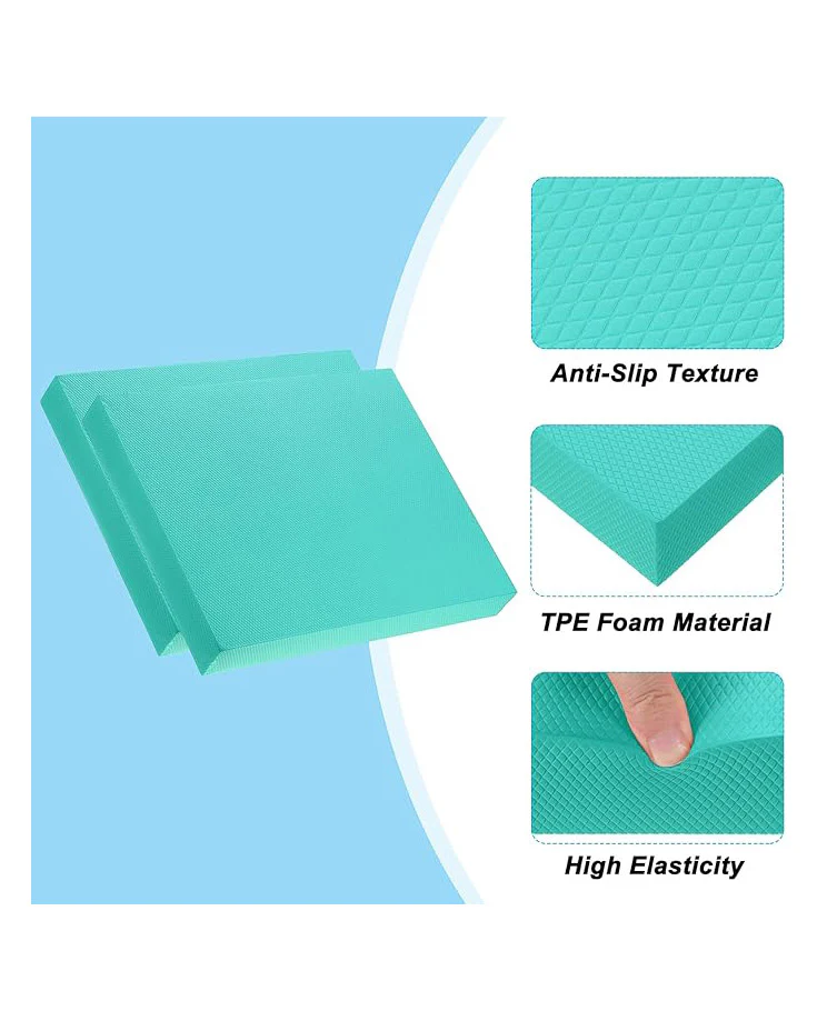 Knee Pad for Fitness Non-Slip TPE Foam Pad Cushion Green - Image 5