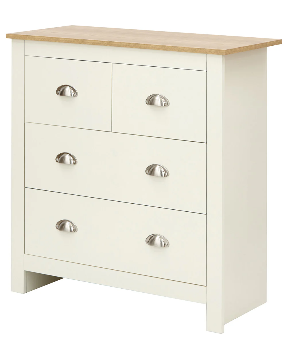 Lancaster 2 + 2 Drawer Chest Of Drawers Cream - Image 7