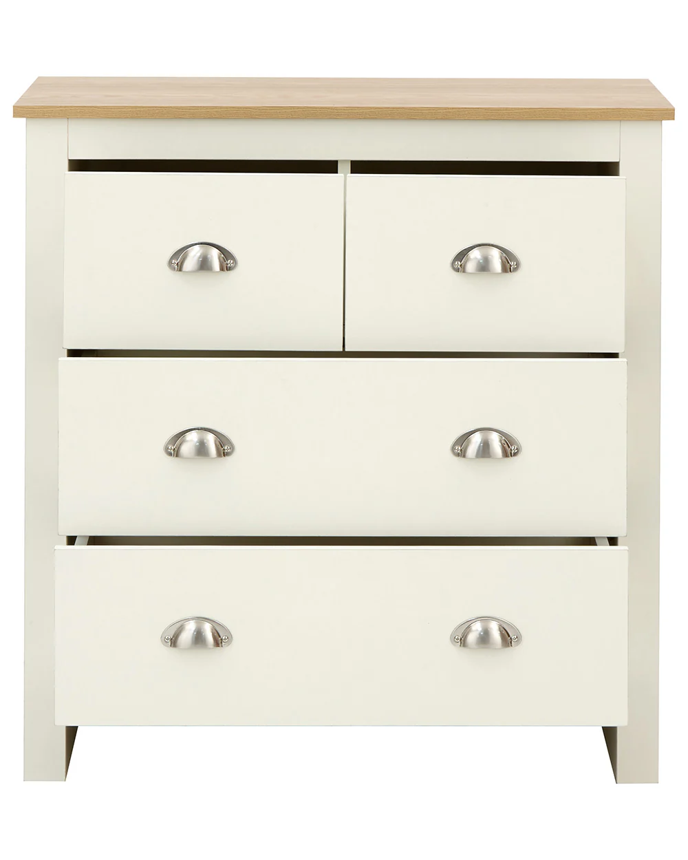 Lancaster 2 + 2 Drawer Chest Of Drawers Cream - Image 8