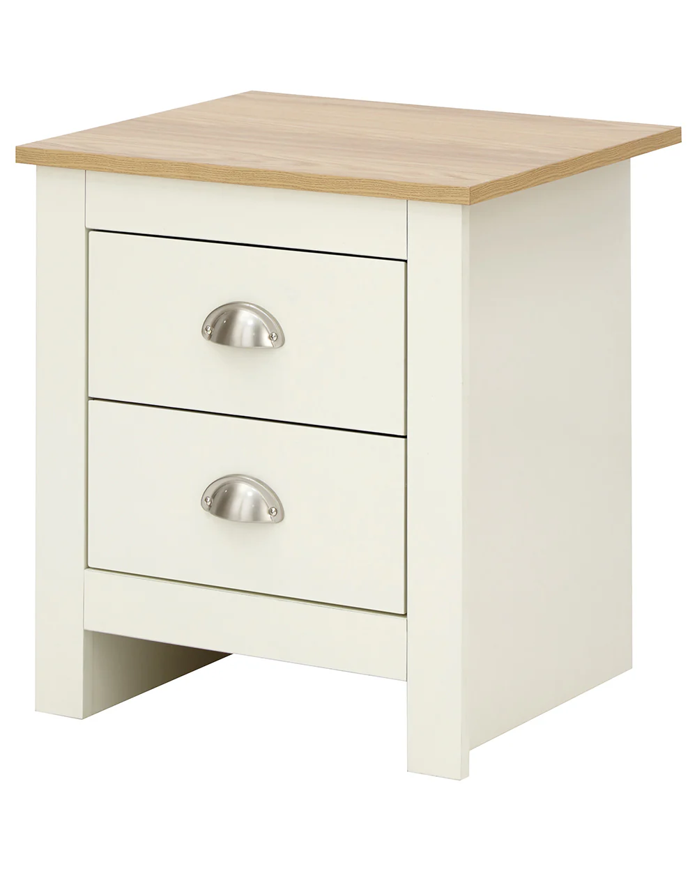 Lancaster 2 Drawer Bedside Table Cream - Image 7