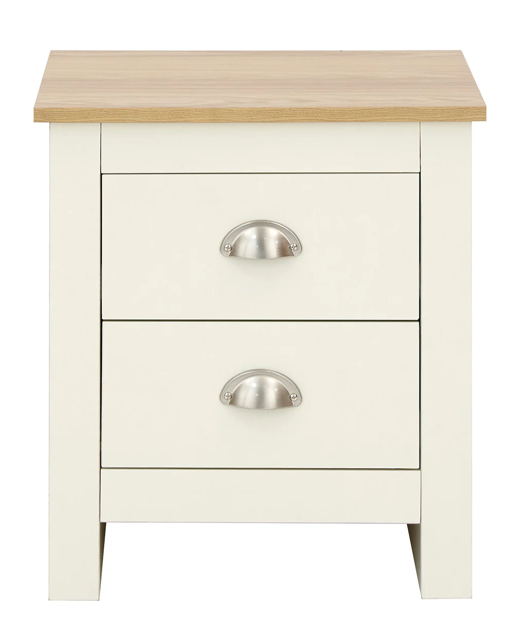 Lancaster 2 Drawer Bedside Table Cream - Image 8