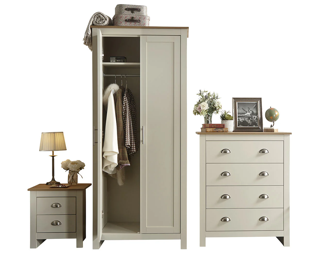Lancaster 3 Piece Bedroom Furniture Set Cream - Image 14