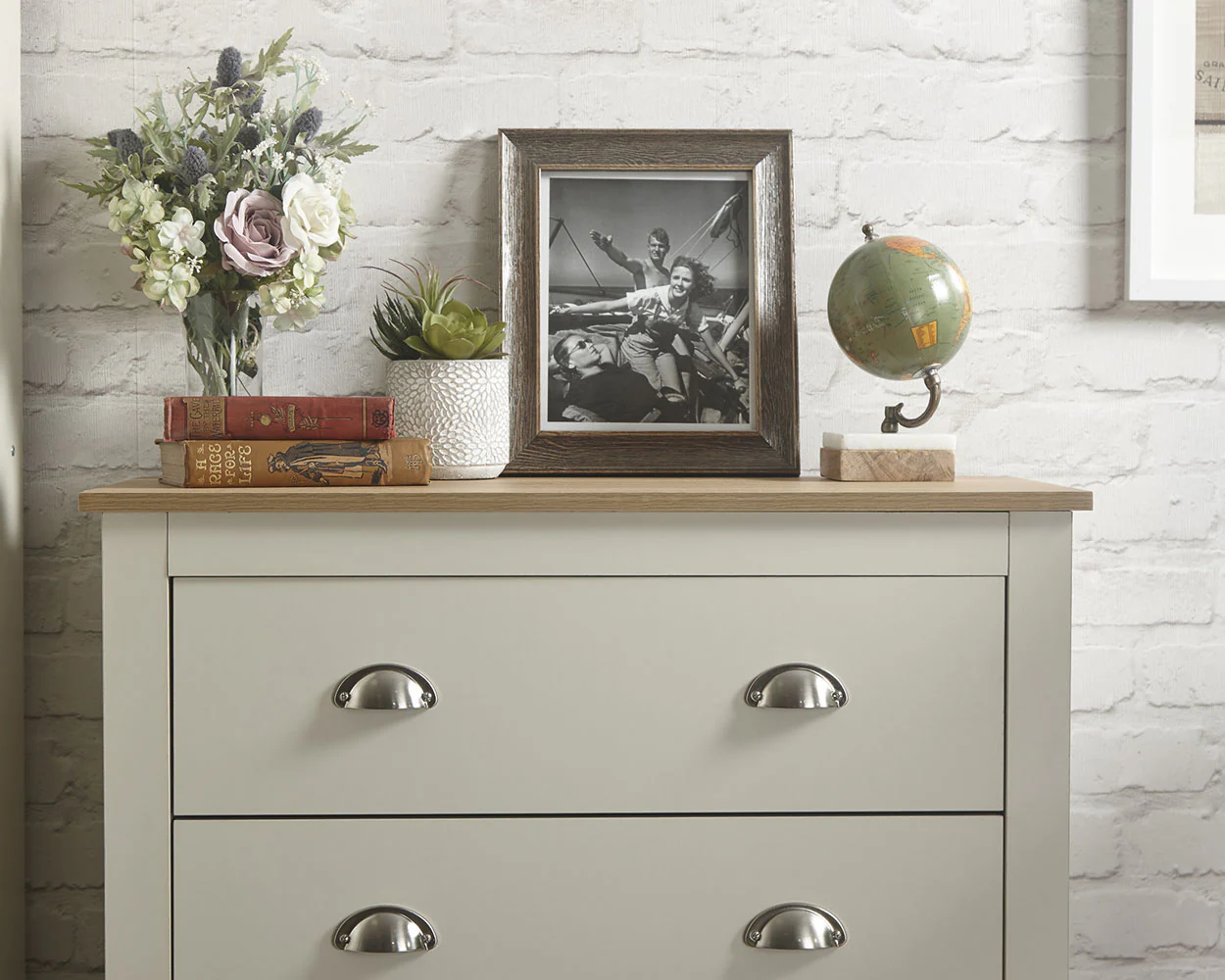 Lancaster 3 Piece Bedroom Furniture Set Cream - Image 6