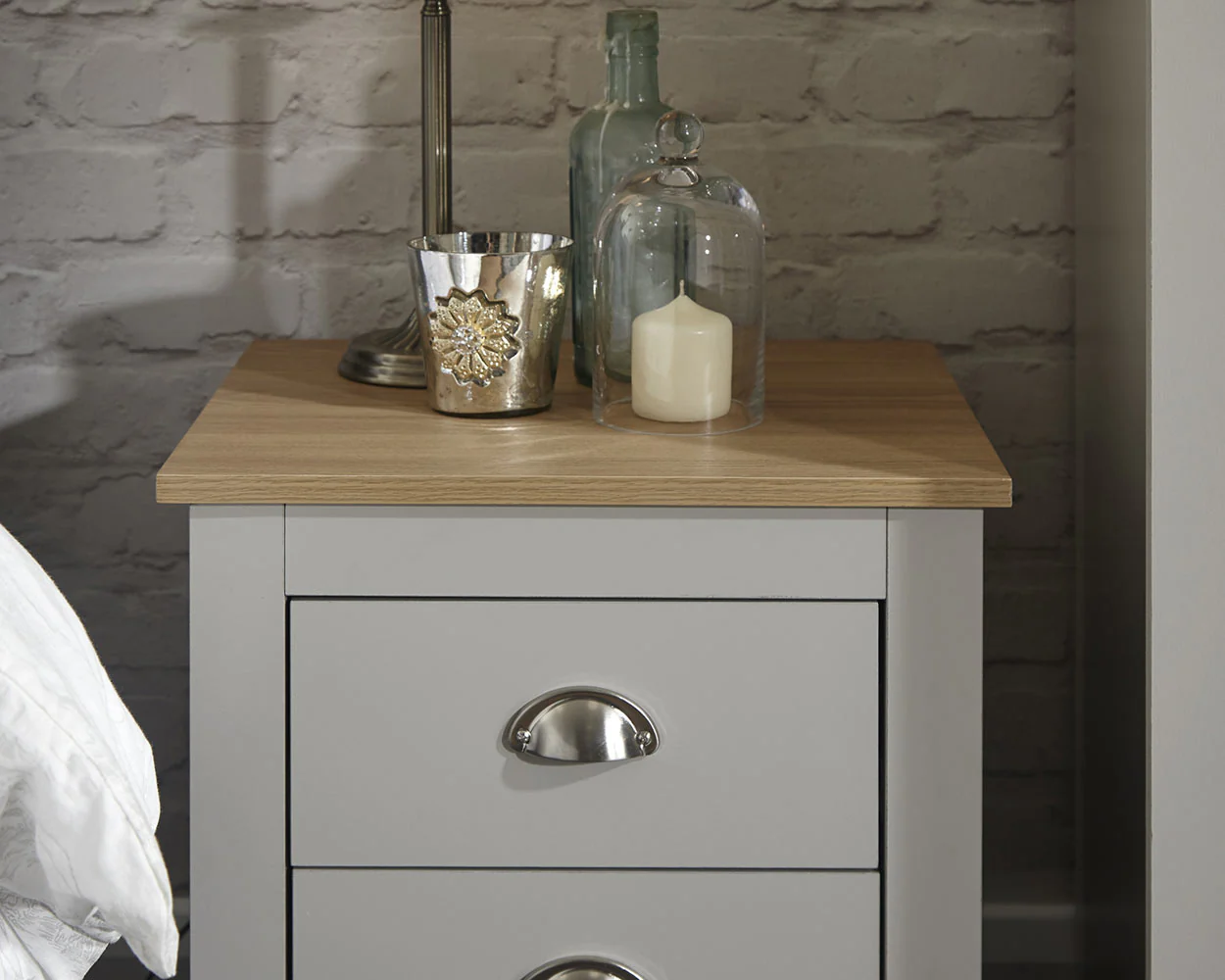 Lancaster 3 Piece Bedroom Furniture Set Grey - Image 6