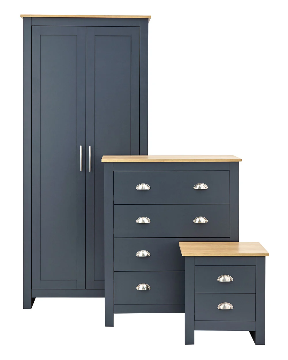 Lancaster 3 Piece Bedroom Furniture Set Slate Blue - Image 10