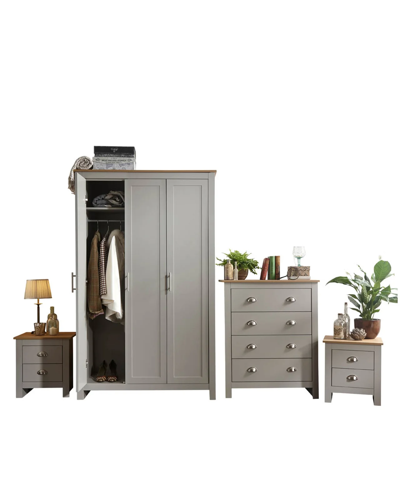 Lancaster 4-Piece Bedroom Set, Grey - Image 2