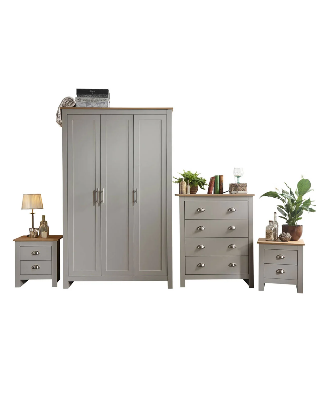 Lancaster 4-Piece Bedroom Set, Grey - Image 3