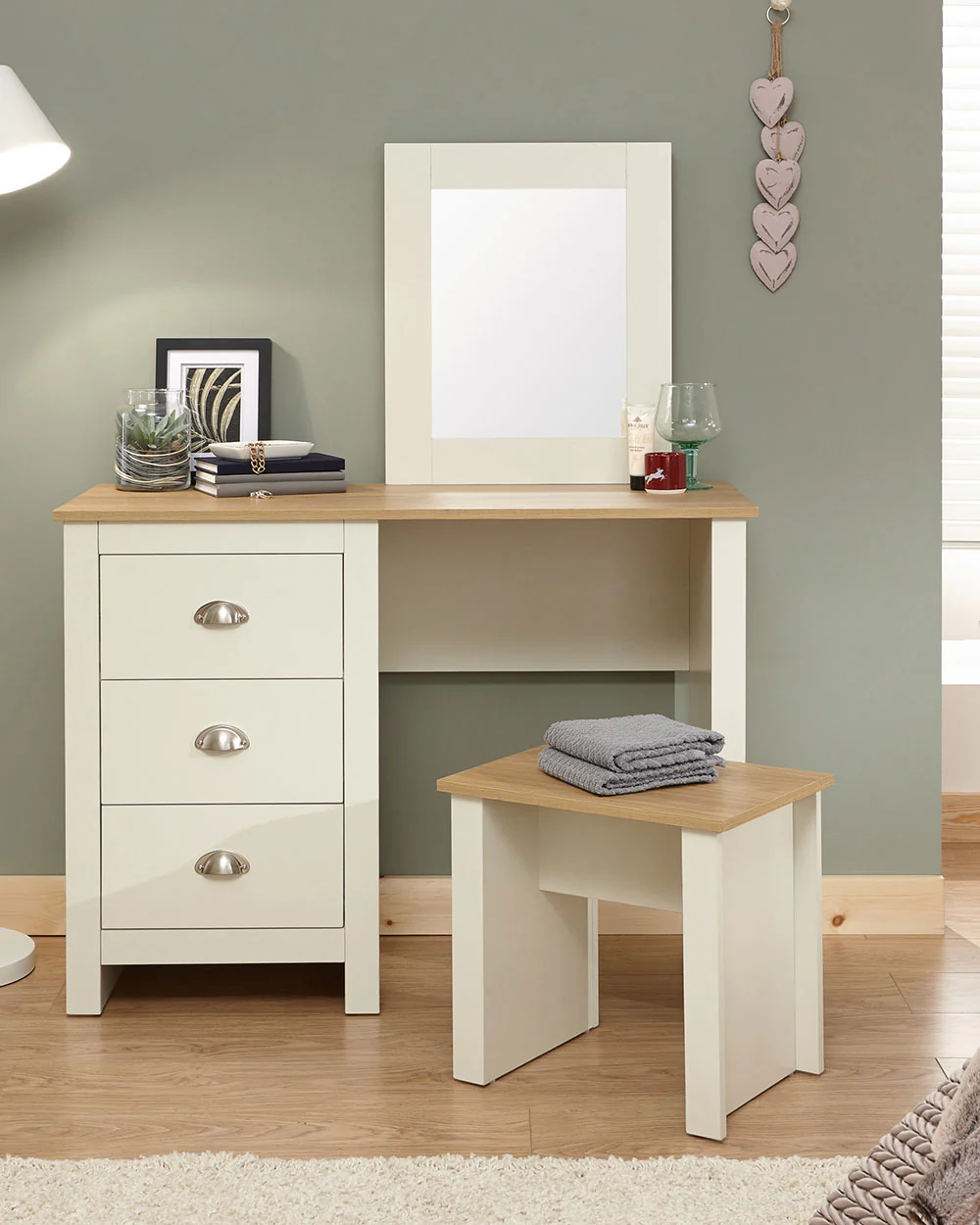 Lancaster Dressing Table Set Cream - Image 2