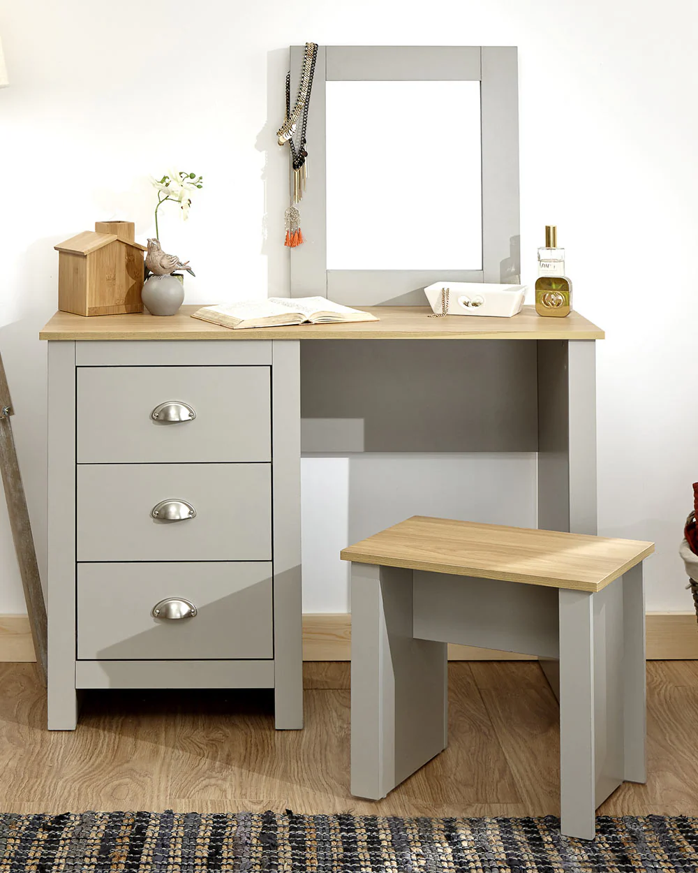 Lancaster Dressing Table Set Grey - Image 3