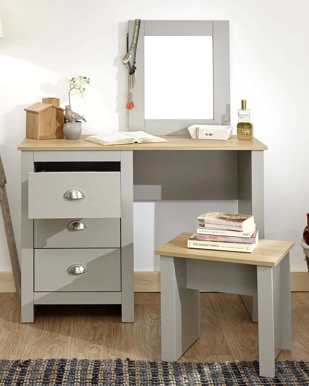 Lancaster Dressing Table Set Grey - Image 4