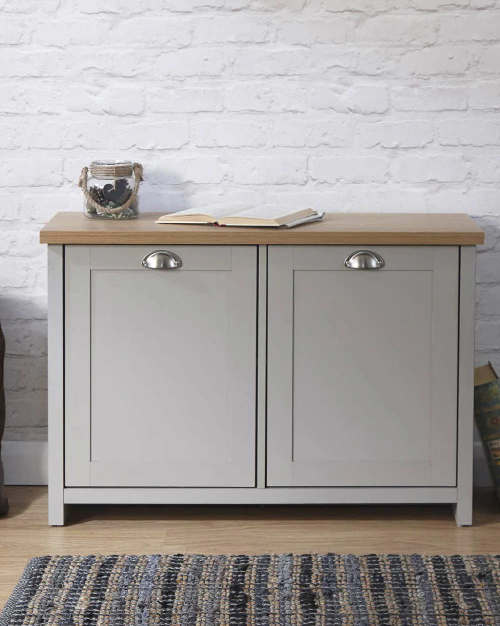 Lancaster Shoe Storage Cabinet Grey