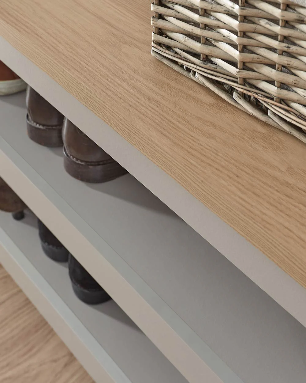 Lancaster Simple Shoe Bench Grey - Image 3