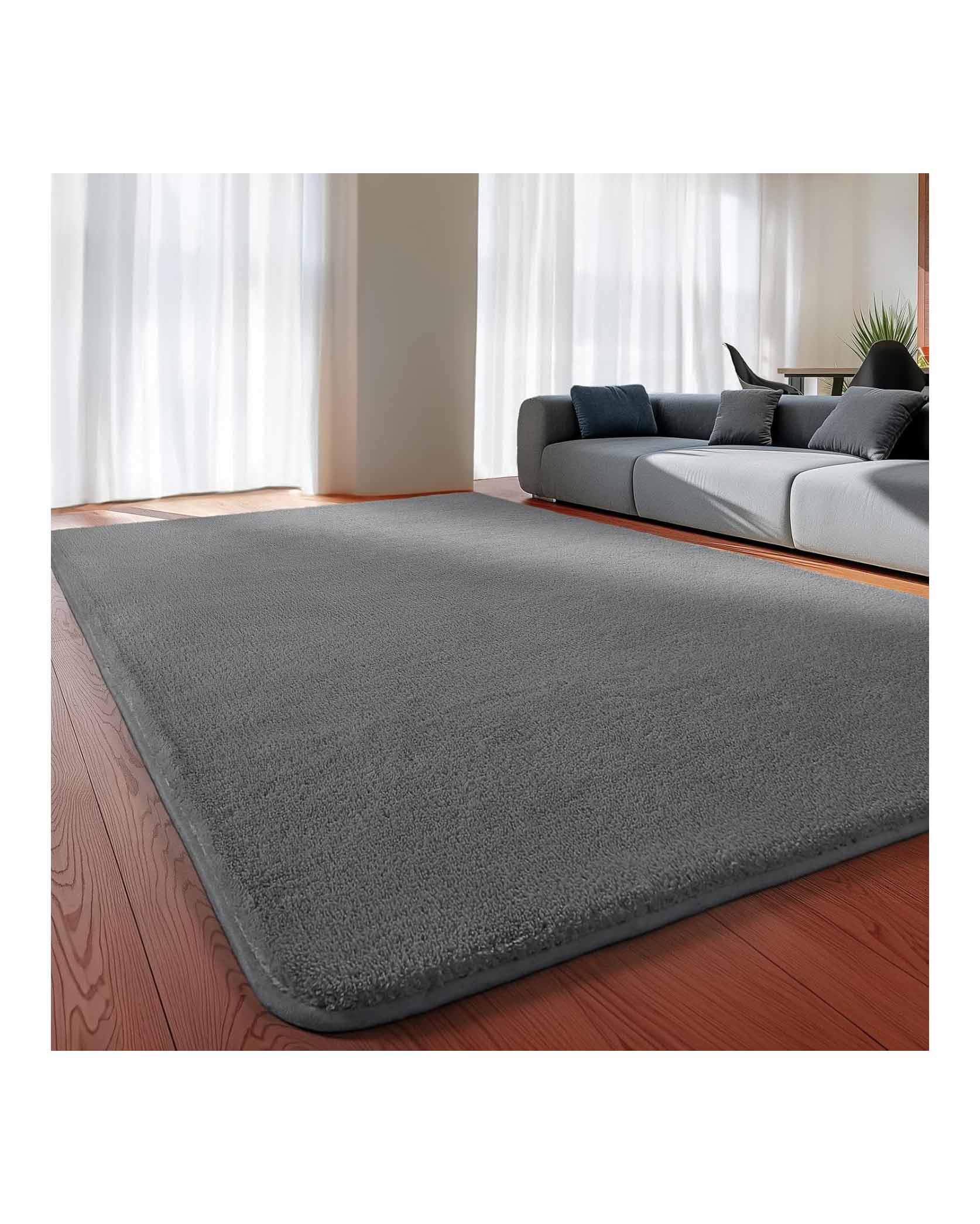 Large Carpet Rug 200 X 300cm Dark Grey - Image 2
