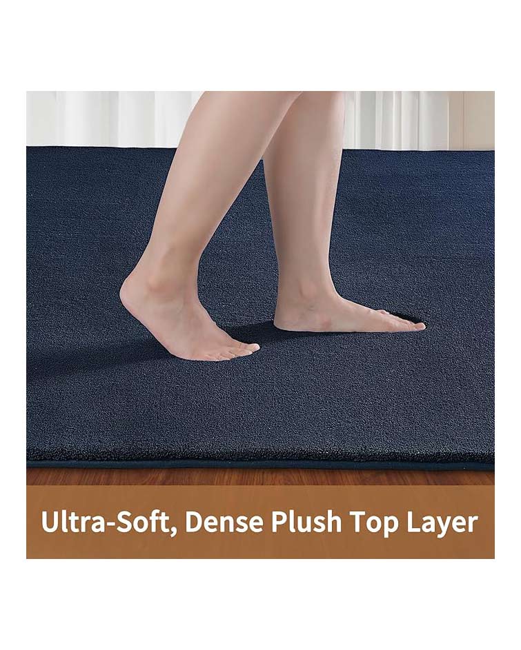 Large Carpet Rug 200 x300 cm Navy Blue - Image 5