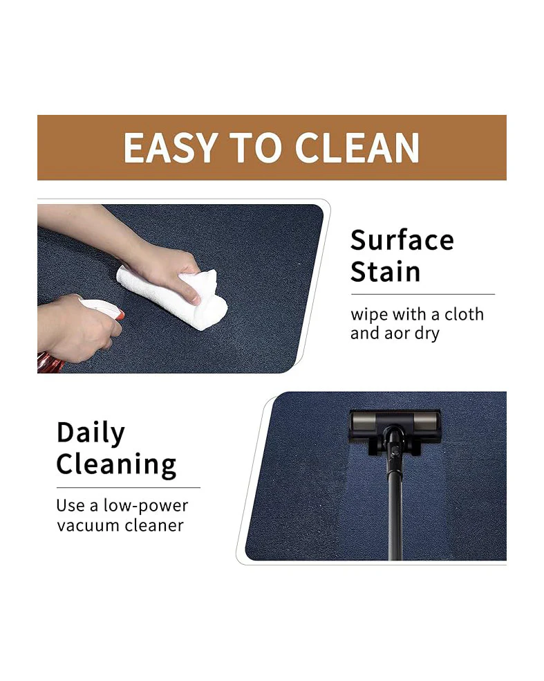 Large Carpet Rug 200 x300 cm Navy Blue - Image 7