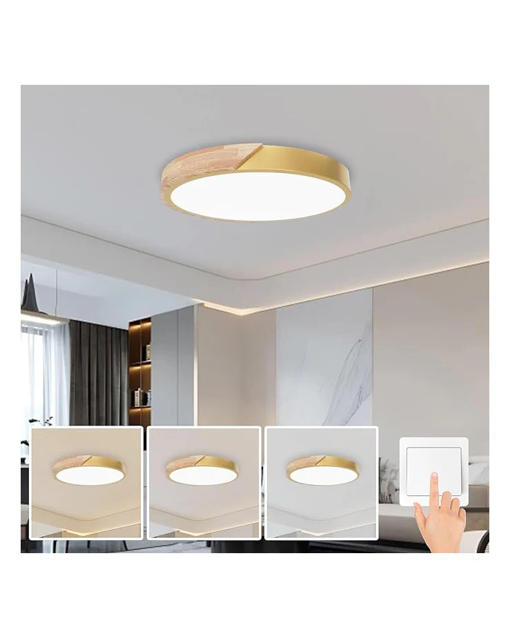 LED Ceiling Light Panel 50W 5000LM Gold 50cm - Image 6