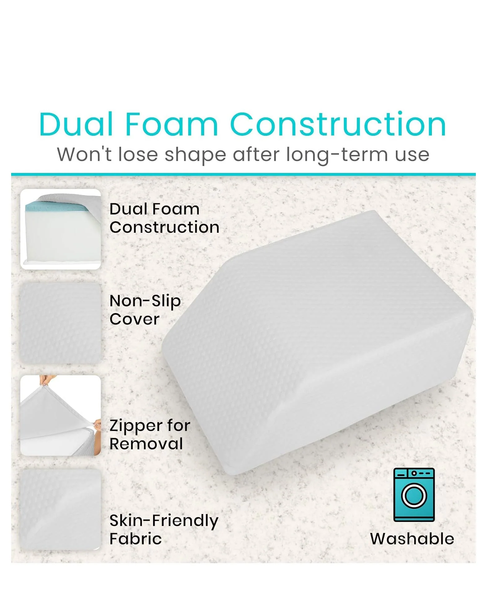 Leg Elevation Pillow Support Cushion White - Image 5
