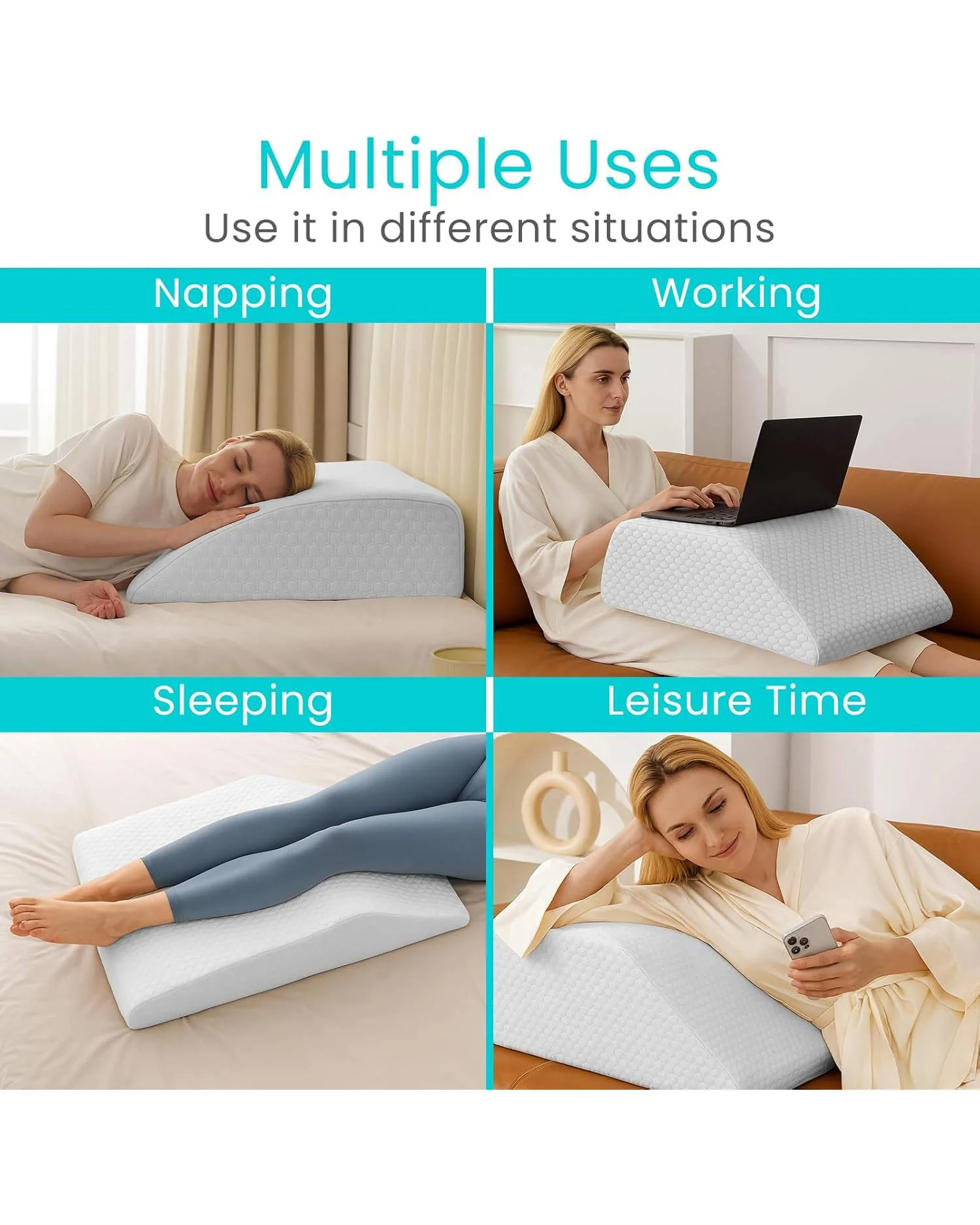 Leg Elevation Pillow Support Cushion White - Image 7