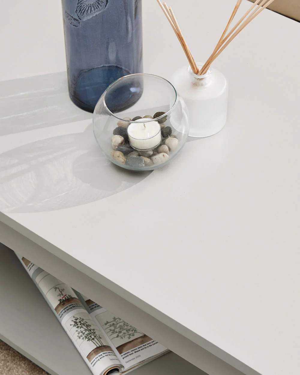 Lift Up Coffee Table Wooden Storage Modern Grey - Image 11
