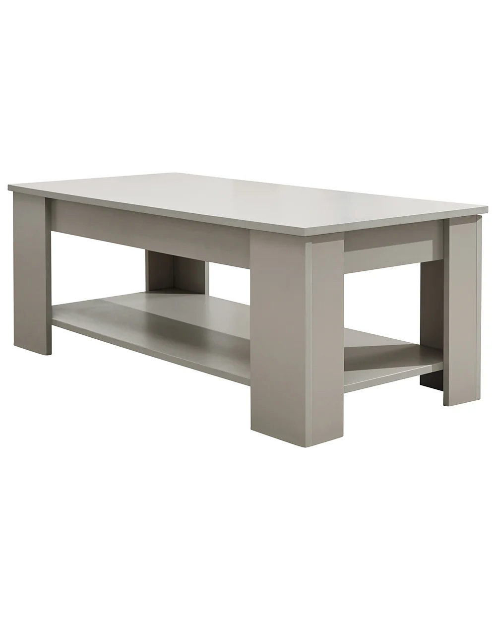 Lift Up Coffee Table Wooden Storage Modern Grey - Image 9