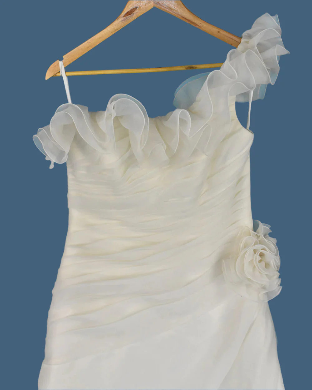 Madeline Gardener Ivory One Shoulder Wedding Dress Size 16 - Image 4