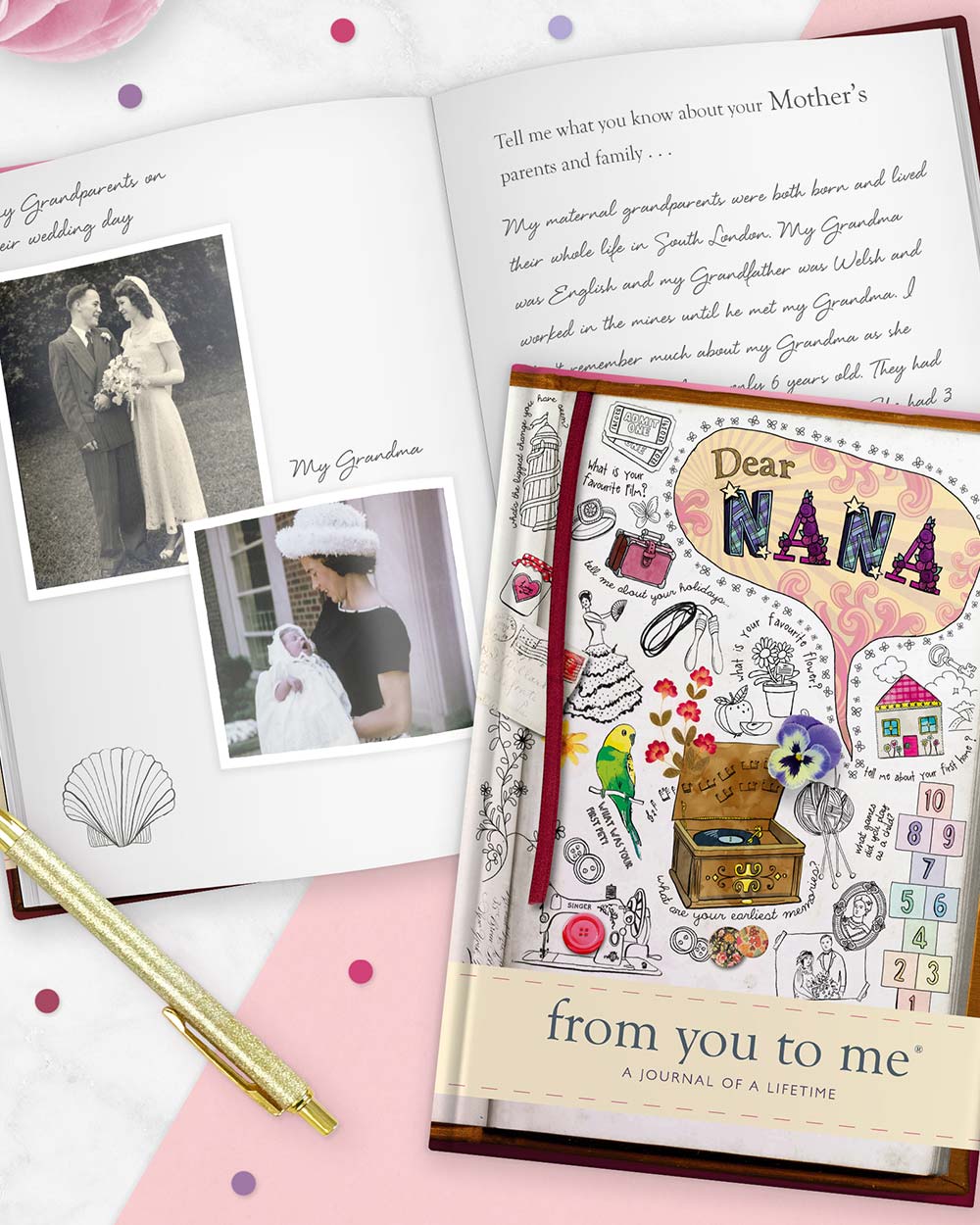 Memory Book Dear Nana Keepsake Sketch Collection