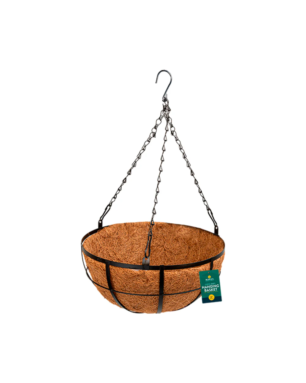 Metal Hanging Basket with Coco Liner 27cm