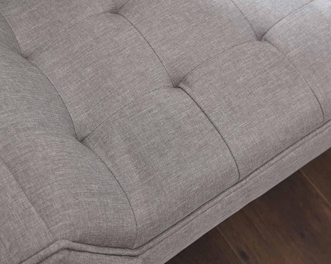 Milan Fabric Upholstered Bench, Grey - Image 7