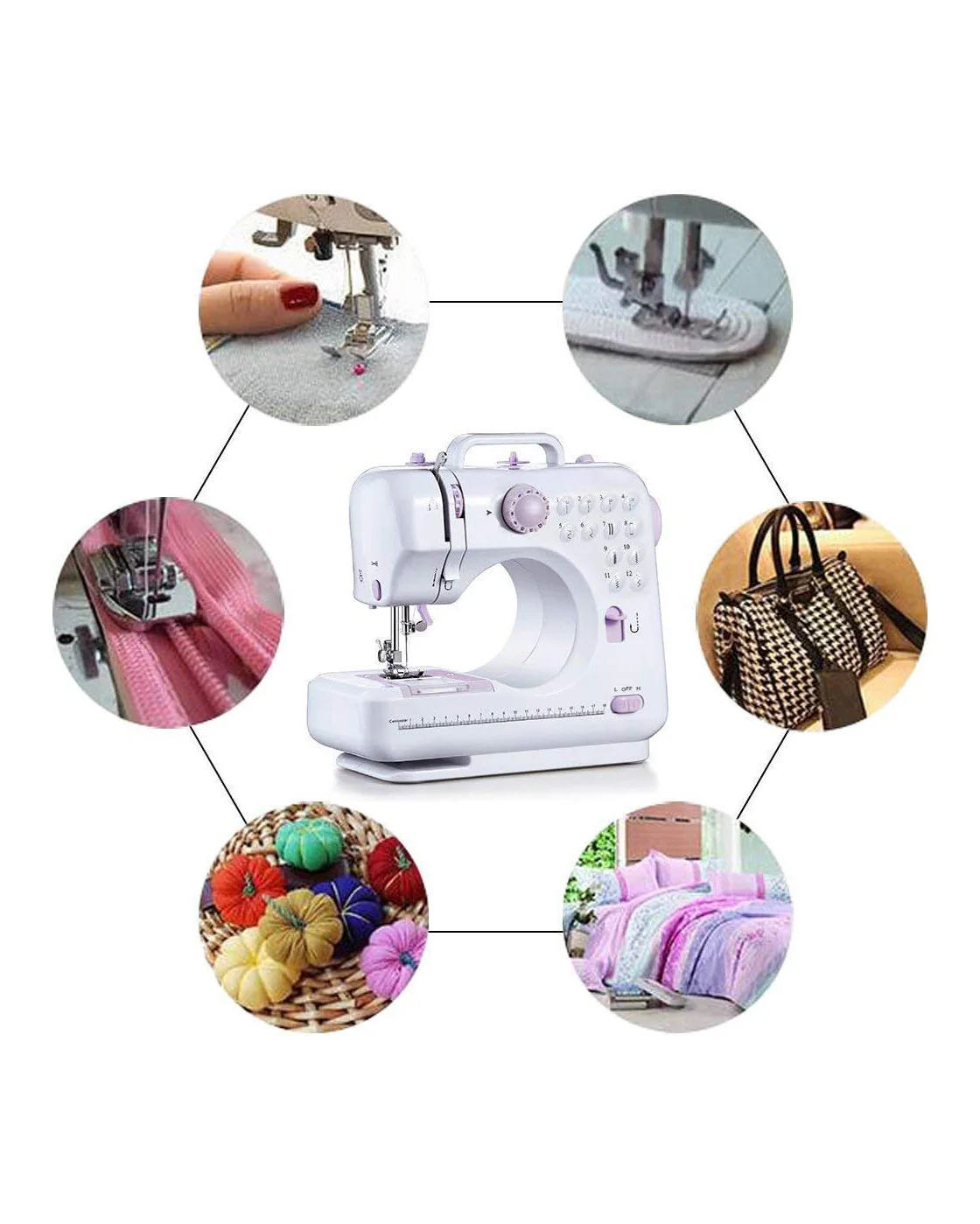 Mini Portable Sewing Machine Electric 12 Stitch Multi-Function - Image 8