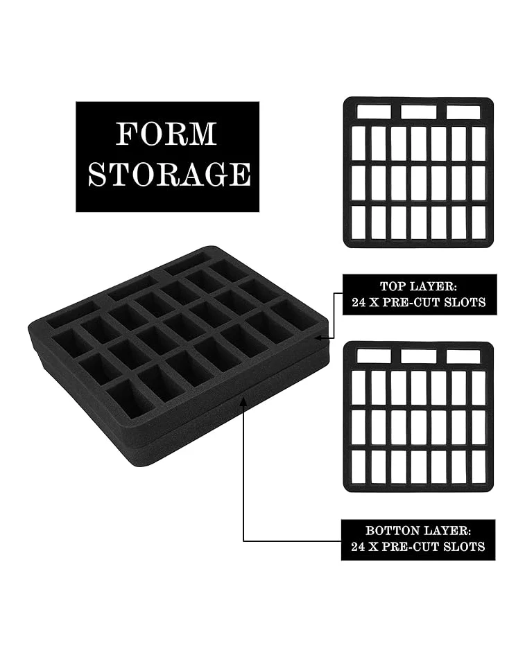 Miniature Figure Storage Carrying Case 48 Slots Black - Image 4