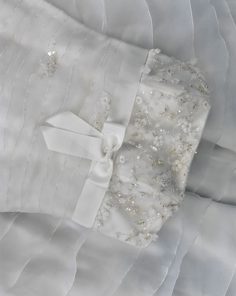 Mori Lee Ivory Fishtail Wedding Dress Size 12 - Image 3