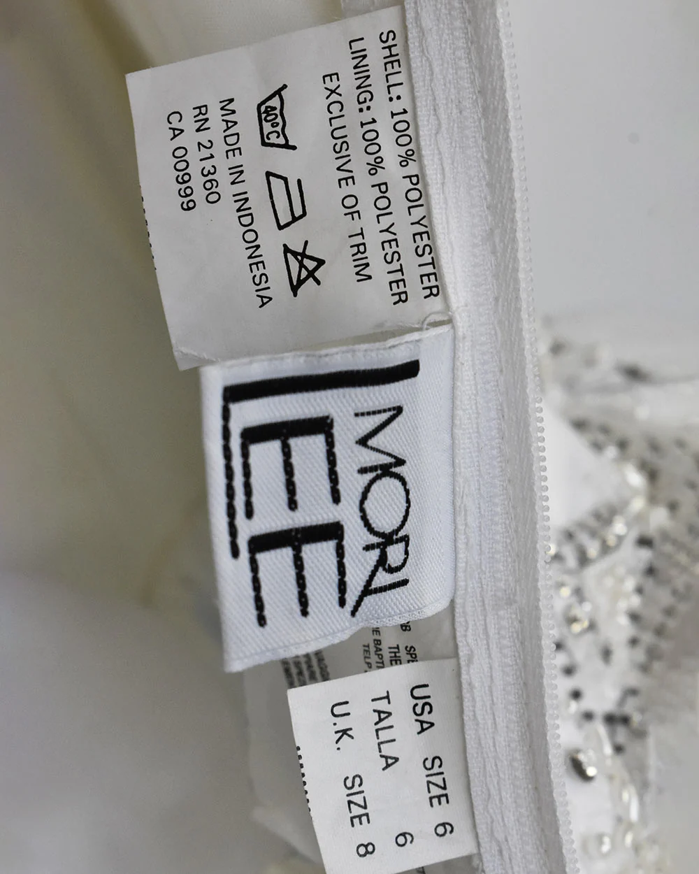 Mori Lee White Princess Wedding Dress Size 6 - Image 13