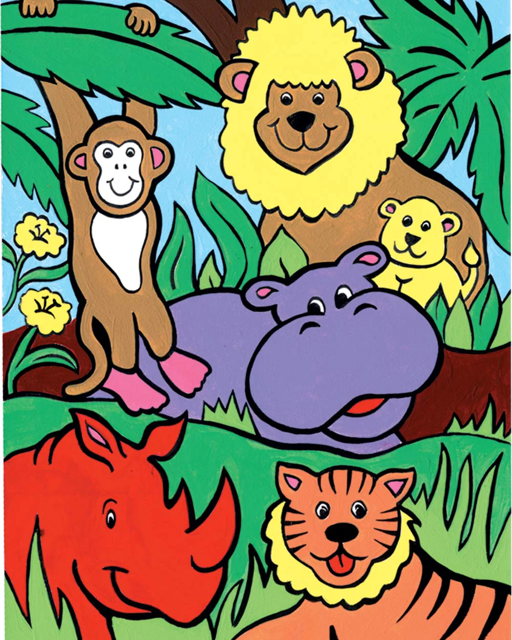 My First Paint By Number Kit Jungle Animals Age 4+ - Image 2