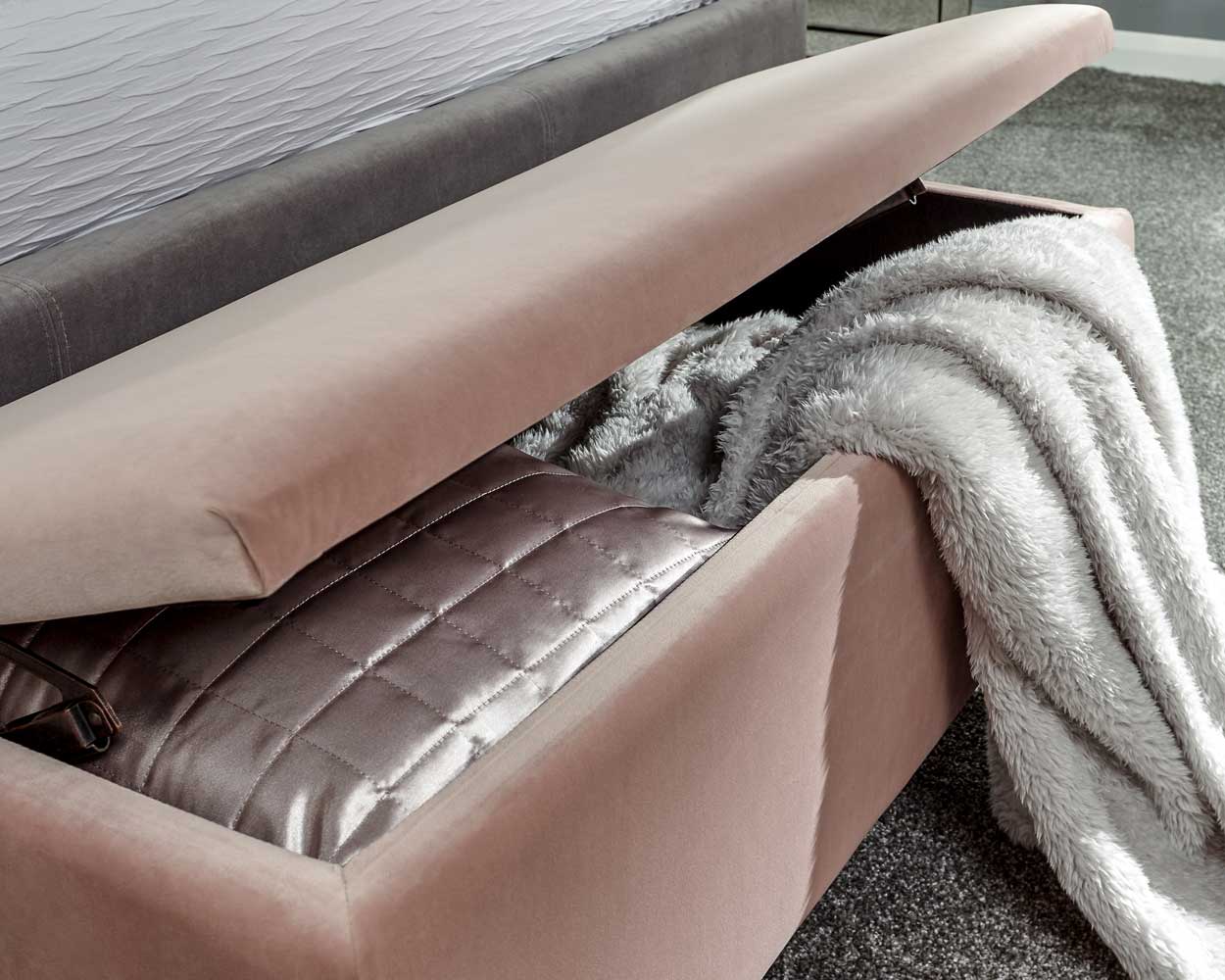 Mystica Ottoman Storage Bench Blush Pink - Image 3
