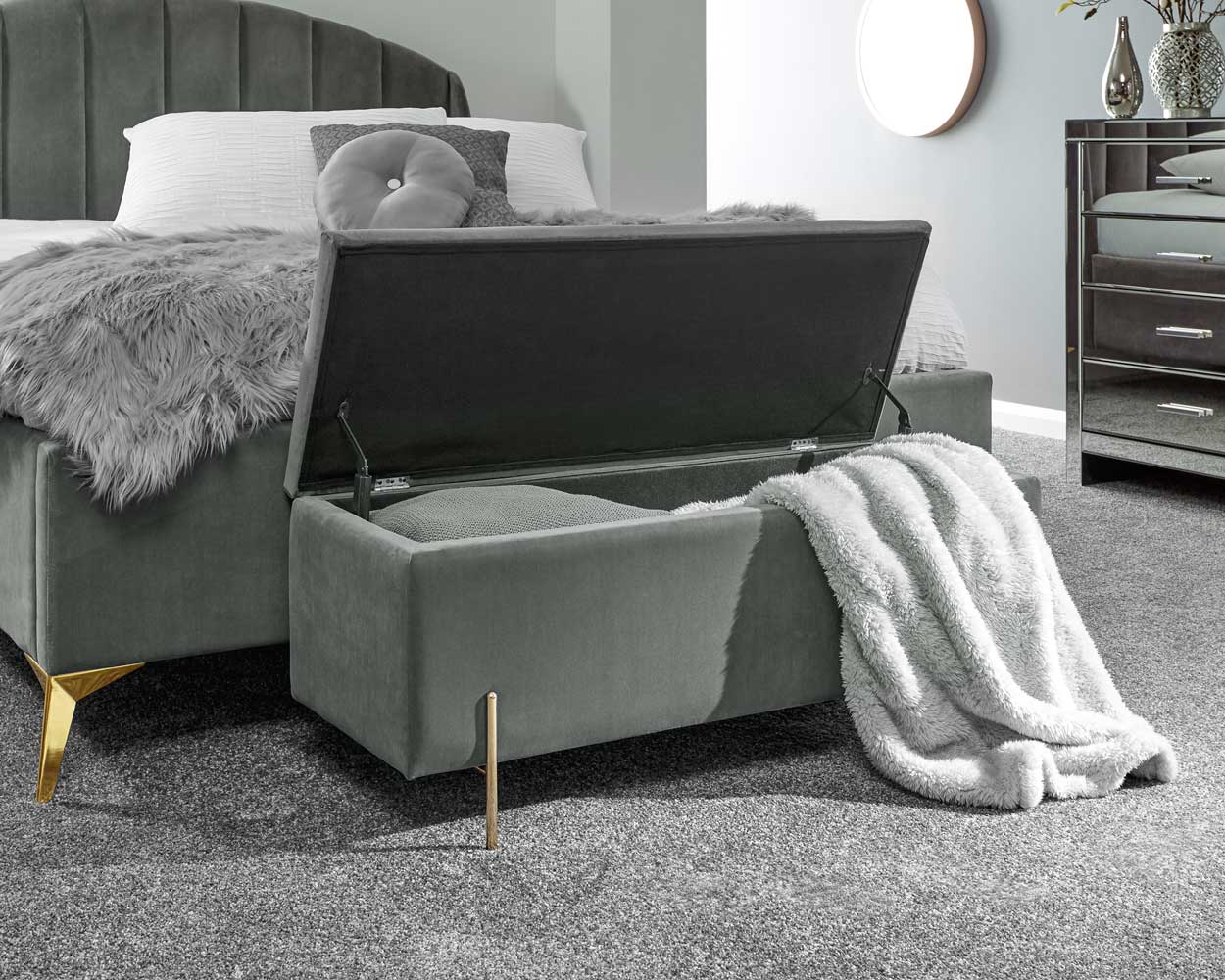 Mystica Ottoman Storage Bench Grey - Image 3