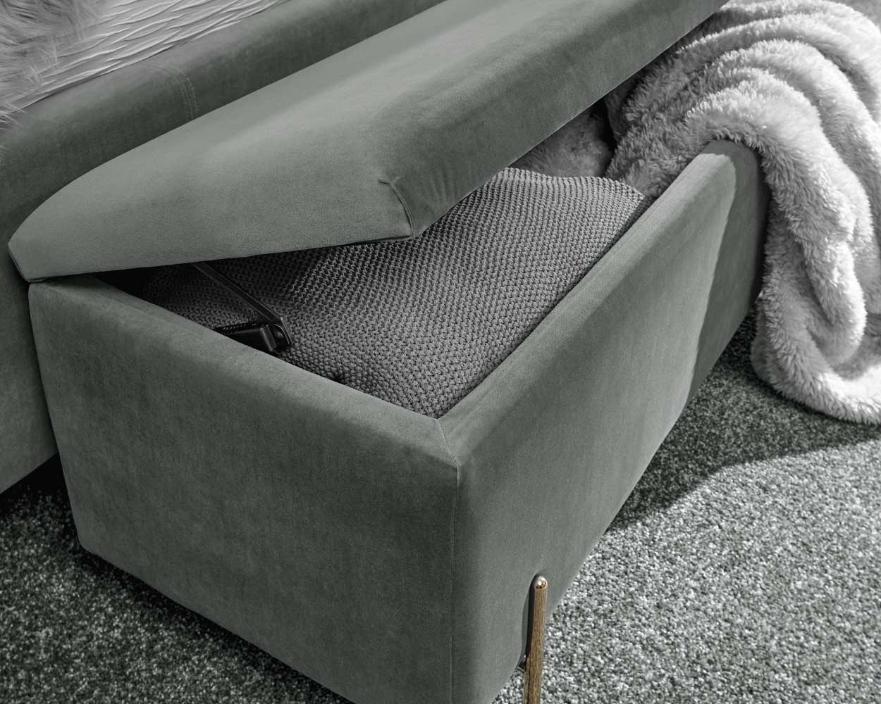 Mystica Ottoman Storage Bench Grey - Image 6