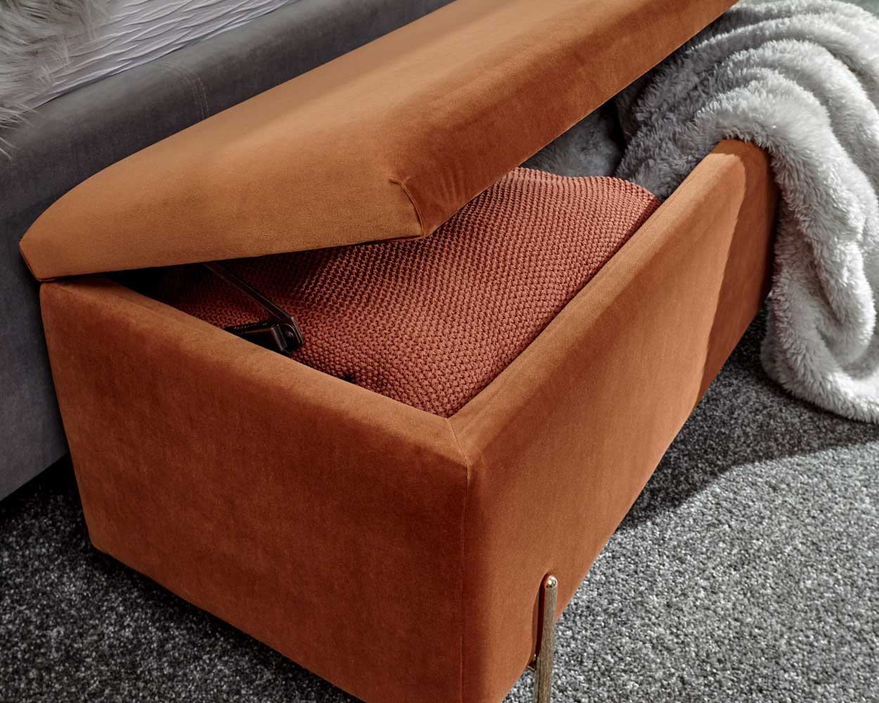 Mystica Ottoman Storage Bench Russet - Image 3