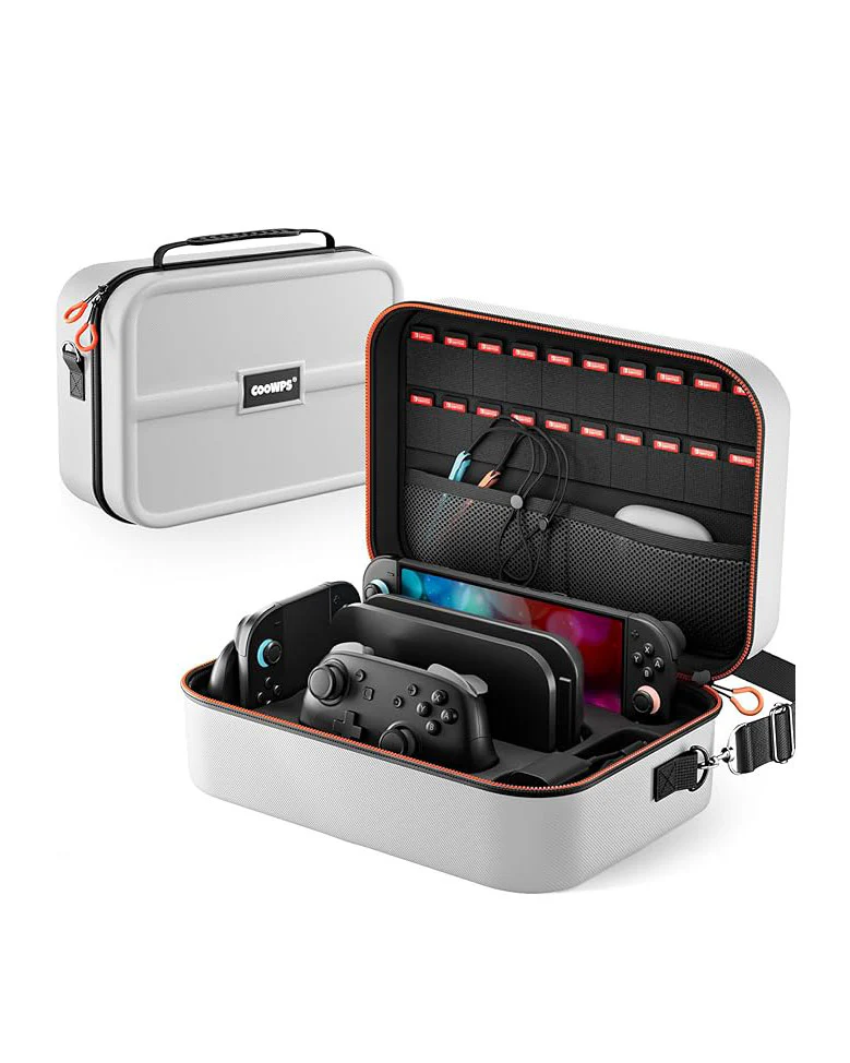 Nintendo Switch 2 Portable Hard Shell Travel Case White