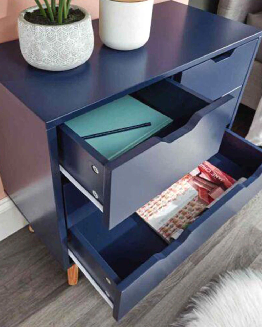 Nyborg 2 + 2 Drawer Chest Nightshadow Blue - Image 4