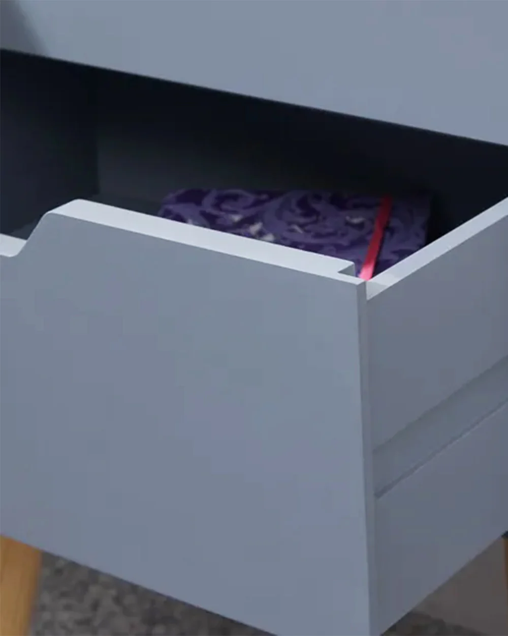Nyborg Pair Of 2 Drawer Bedsides Dark Grey - Image 4