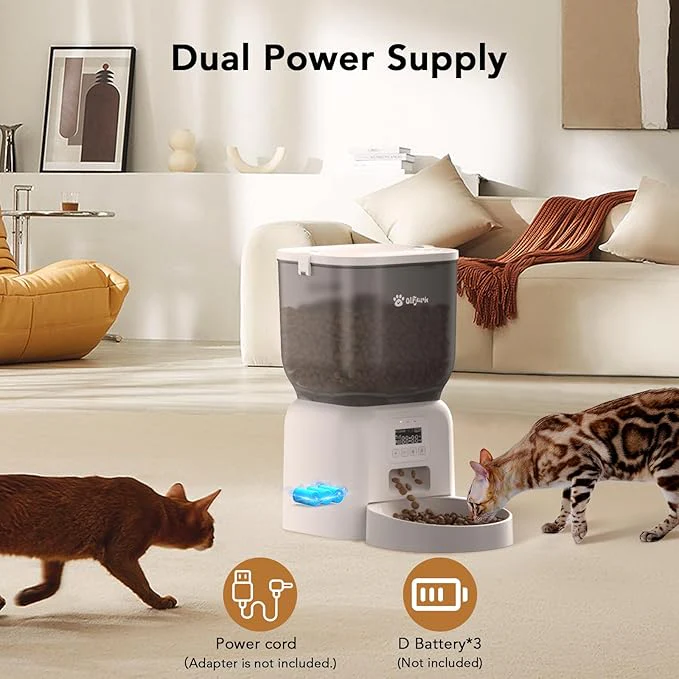 Olfjurk Automatic Dry Food Pet Feeder 4L White - Image 3