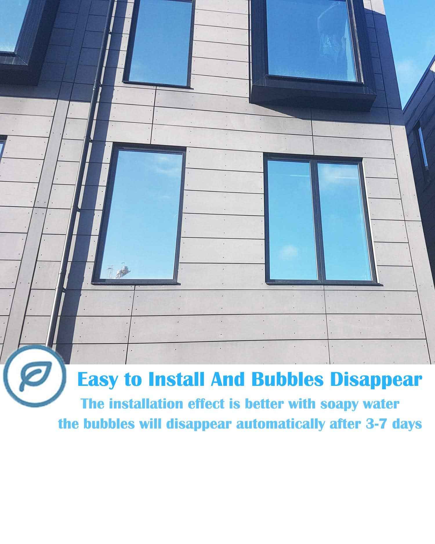 One Way Mirror Window Privacy Film Silver 90 x 200cm - Image 3