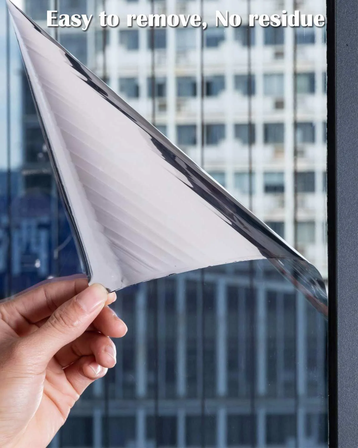 One Way Mirror Window Privacy Film Silver 90 x 200cm - Image 4
