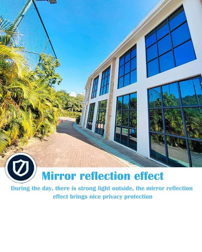 One Way Mirror Window Privacy Film Silver 90 x 200cm - Image 5