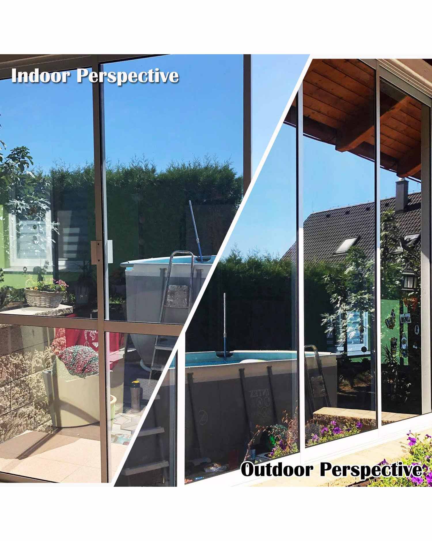 One Way Mirror Window Privacy Film Silver 90 x 200cm - Image 7